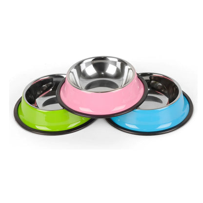 Non-Slip Pet Bowl 🐾 Stainless Steel for Food &amp; Water