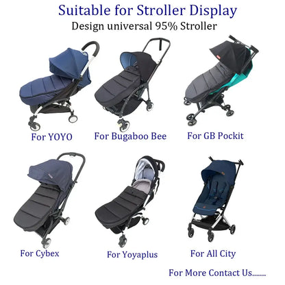 Universal footmuff for baby strollers.