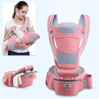 Ergonomic Newborn Baby Carrier Backpack | Infant Hipseat Kangaroo Sling for Travel - Paws For Baby