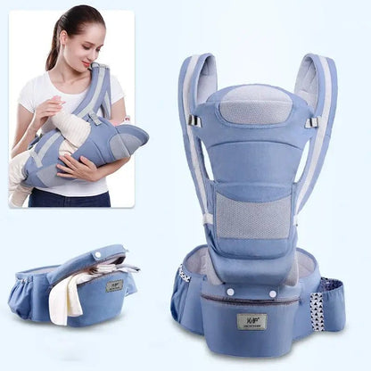 Ergonomic Newborn Baby Carrier Backpack | Infant Hipseat Kangaroo Sling for Travel - Paws For Baby