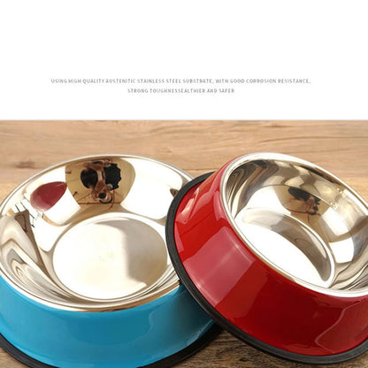 Non-Slip Pet Bowl 🐾 Stainless Steel for Food &amp; Water