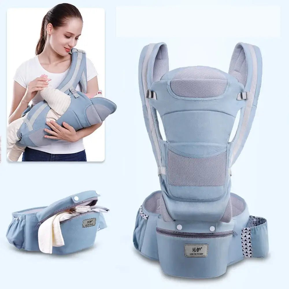 Ergonomic Newborn Baby Carrier Backpack | Infant Hipseat Kangaroo Sling for Travel - Paws For Baby