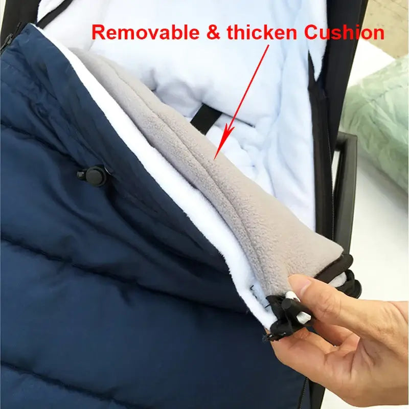 Universal footmuff for baby strollers.