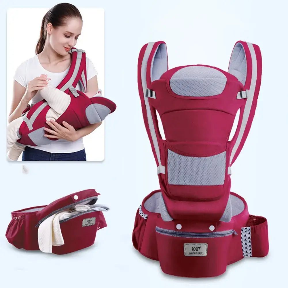 Ergonomic Newborn Baby Carrier Backpack | Infant Hipseat Kangaroo Sling for Travel - Paws For Baby