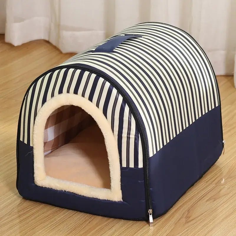 Folding Plush Dog House - Paws For Baby