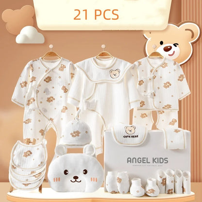 100% Cotton Baby Clothing Set – 21/24/26 Pieces