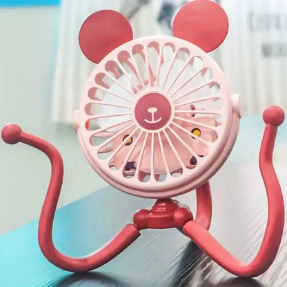 &quot;Octopus Baby Stroller Fan - USB Rechargeable with Clip&quot; - Paws For Baby