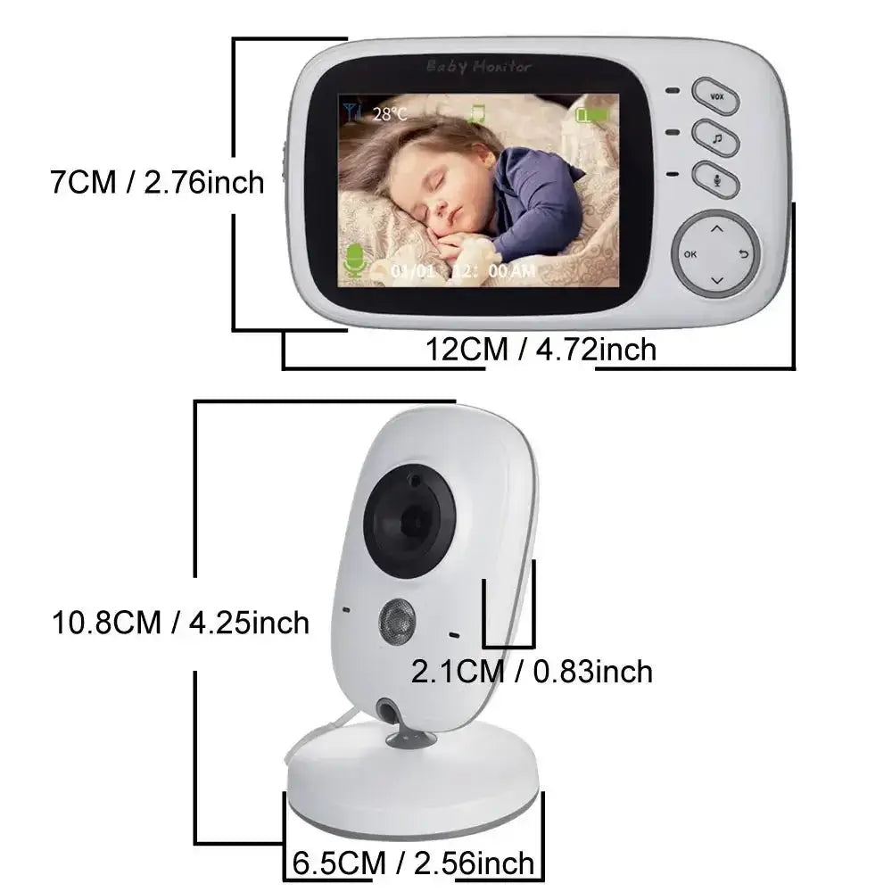 Baby Monitor VB603 V2 security camera with night vision, two-way audio, and 3.2&