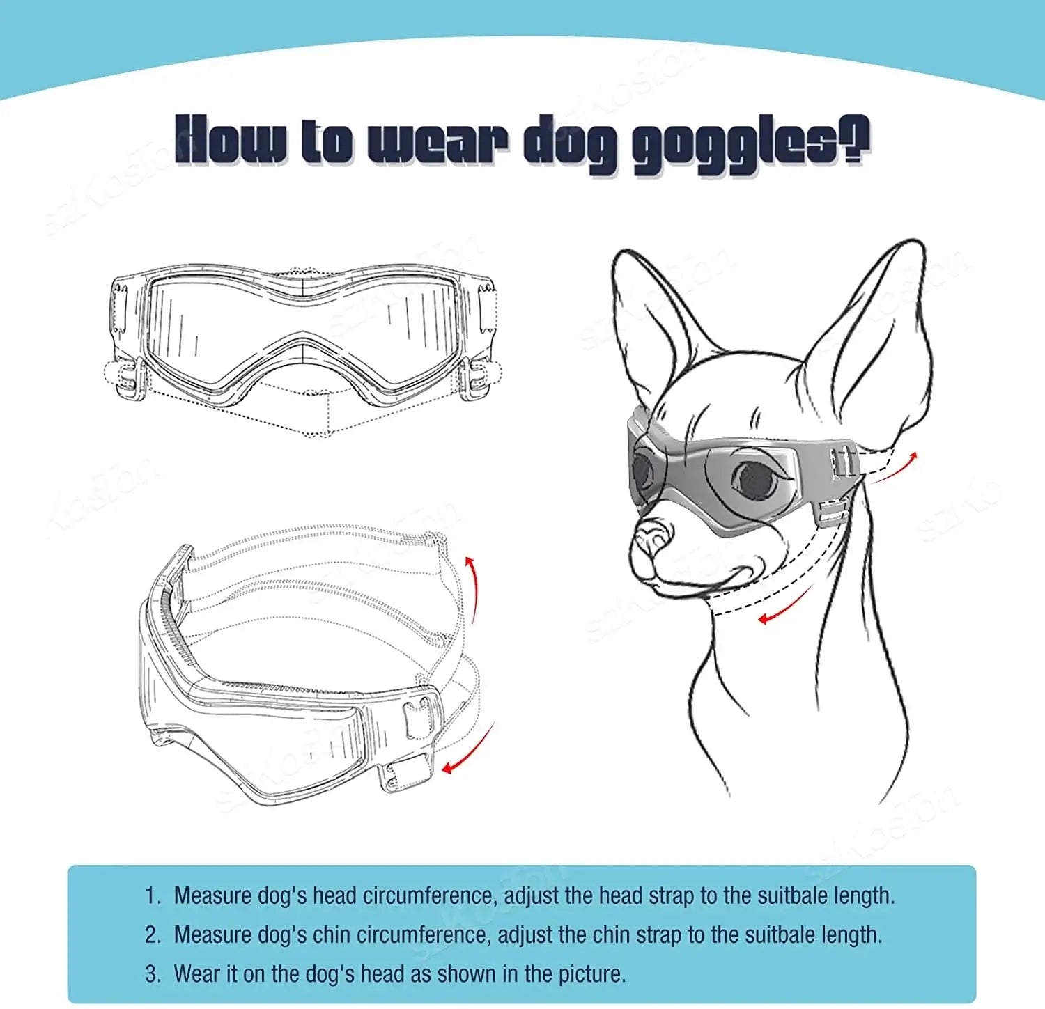 Dog Goggles – UV Protection for Small &amp; Medium Breeds