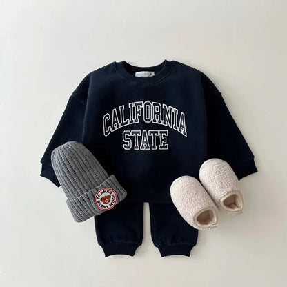 Bear Pullover &amp; Pants Set - 2pc Cotton Kids Outfit