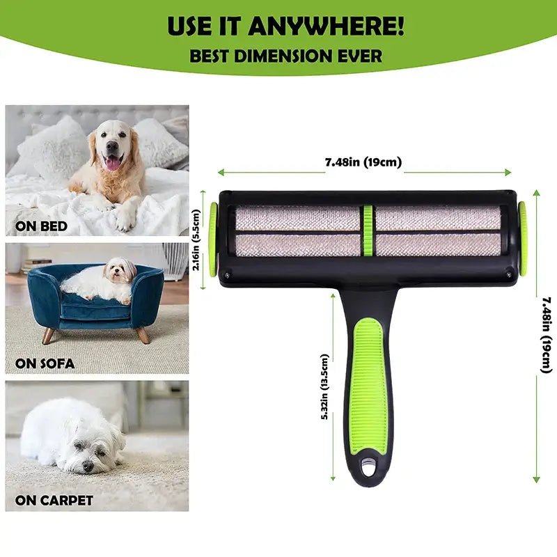 Pet Hair Remover Brush - Perfect for Cats &amp; Dogs | Green Cleaning Tool - Paws For Baby