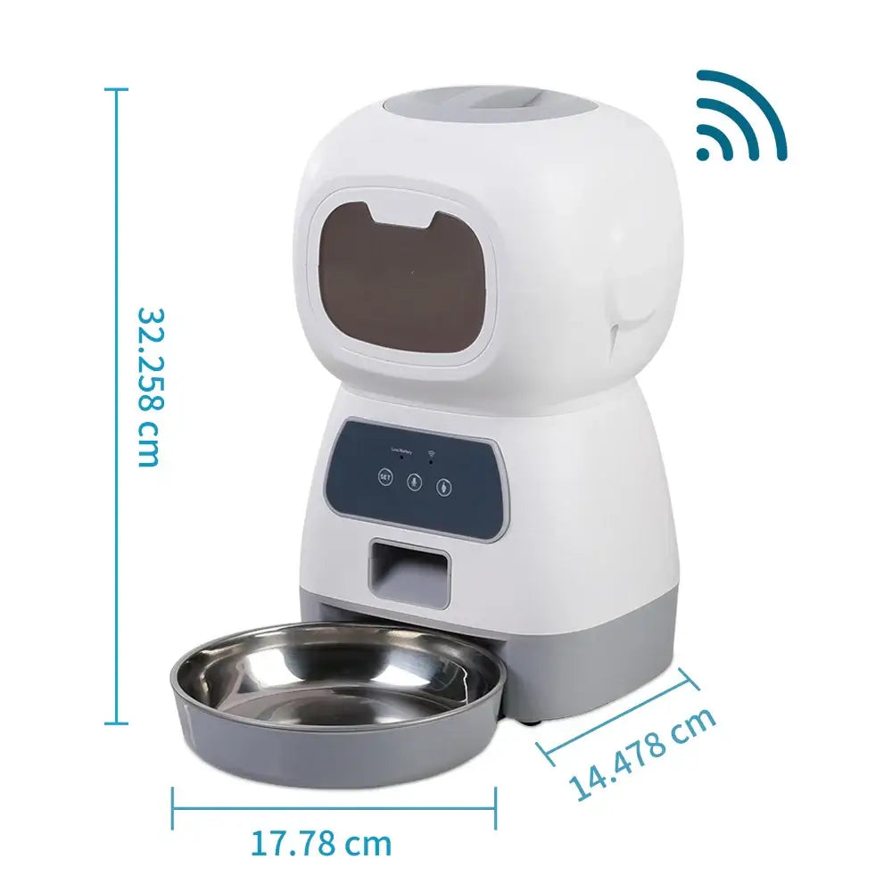 3.5L Smart Pet Feeder 🐾 WiFi &amp; Voice Recorder