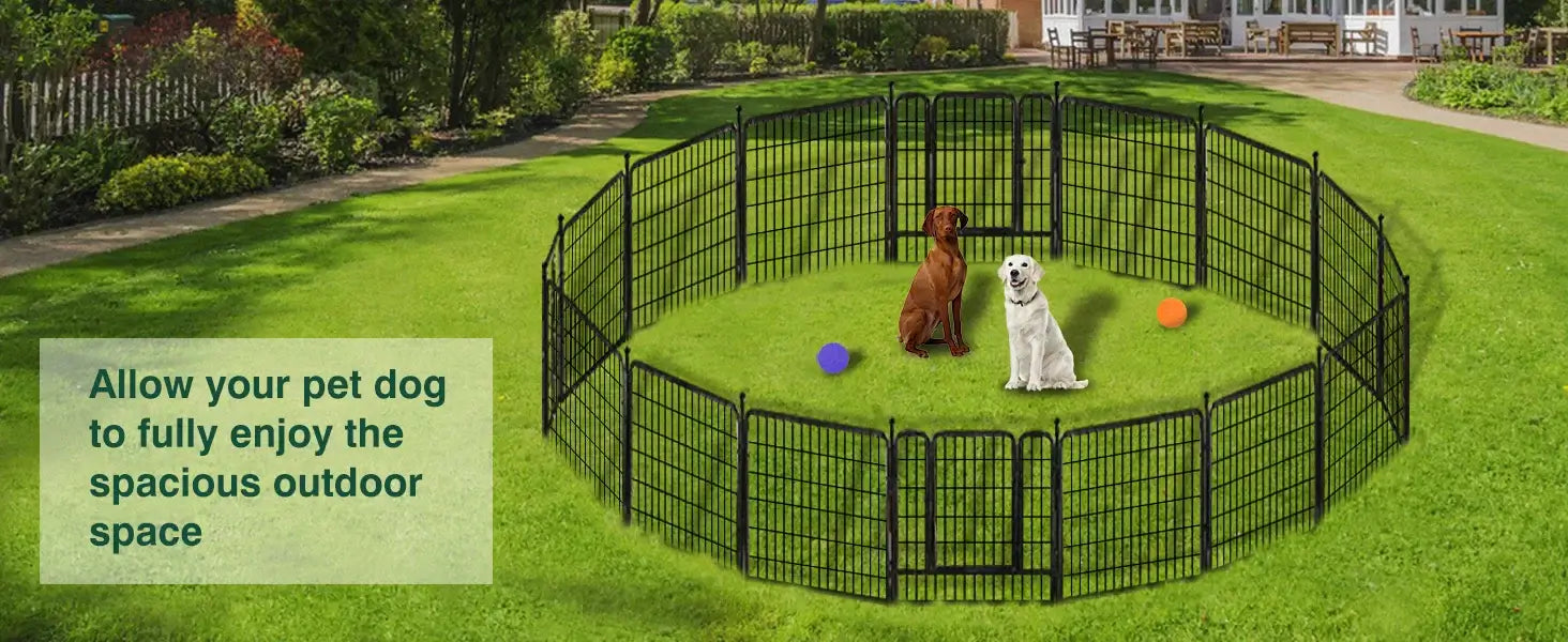 Metal Folding Dog Playpen with Gates