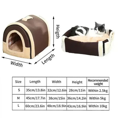 Folding Plush Dog House - Paws For Baby