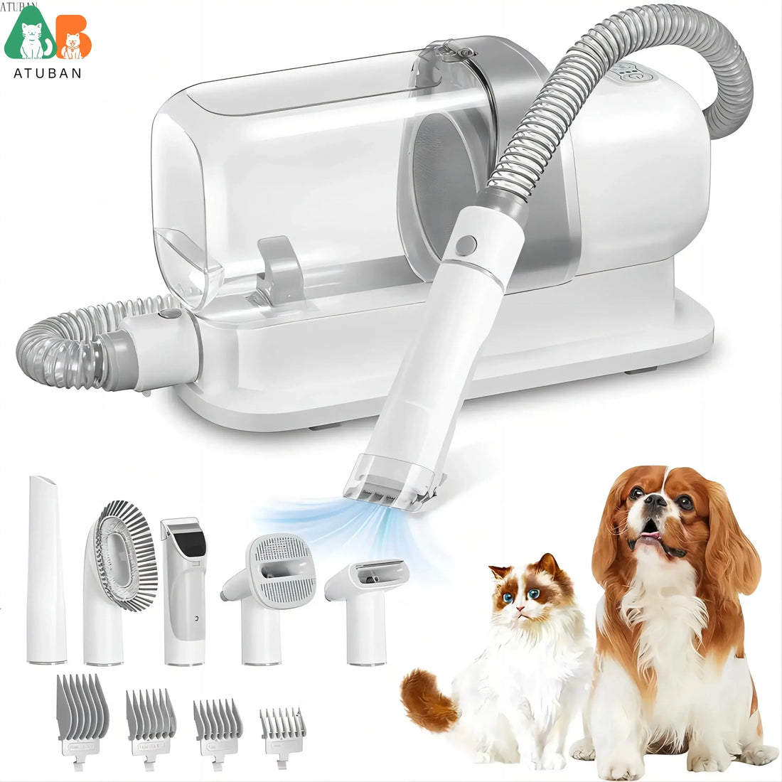 Pet Grooming Kit and Vacuum Cleaner 2.3L Hair Dust Container - Paws For Baby