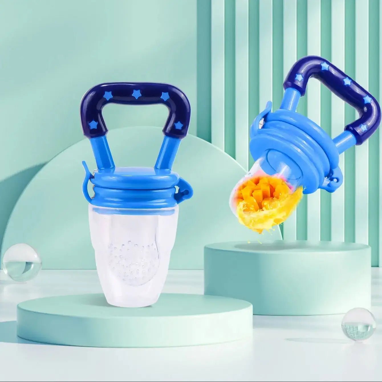 Squeezing Feeding Bottle Cup SiliconeSq - Paws For Baby