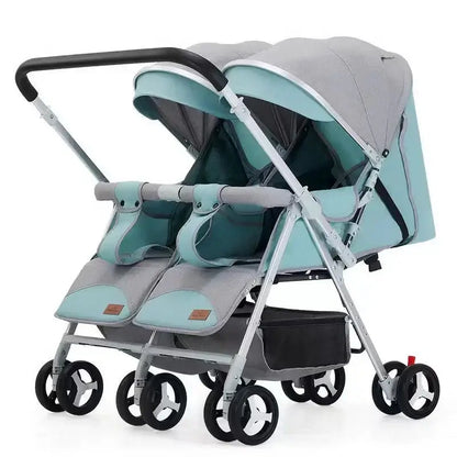 &quot;Lightweight Foldable Twin Stroller - Sit &amp; Lying Option&quot; - Paws For Baby