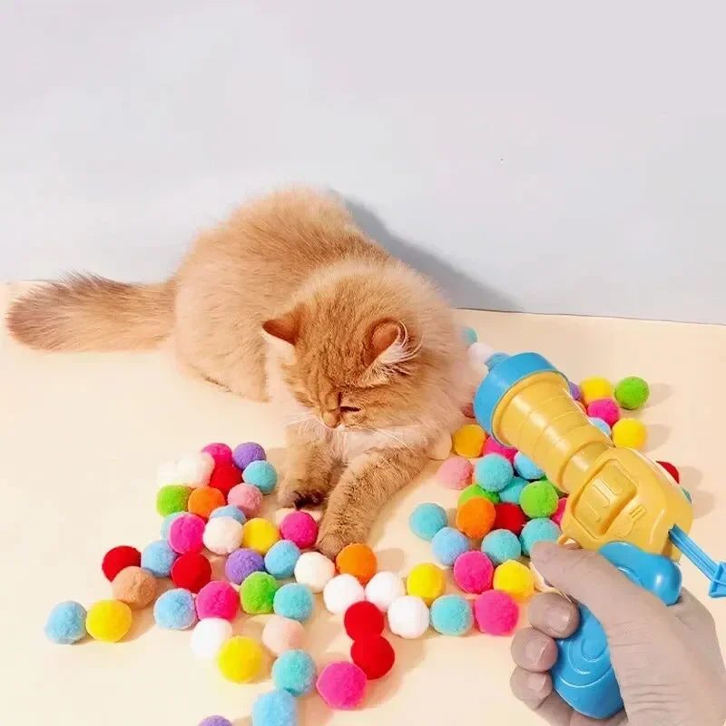 Silent Cat Toy Gun 🐾 Fun Plush Launcher Games!