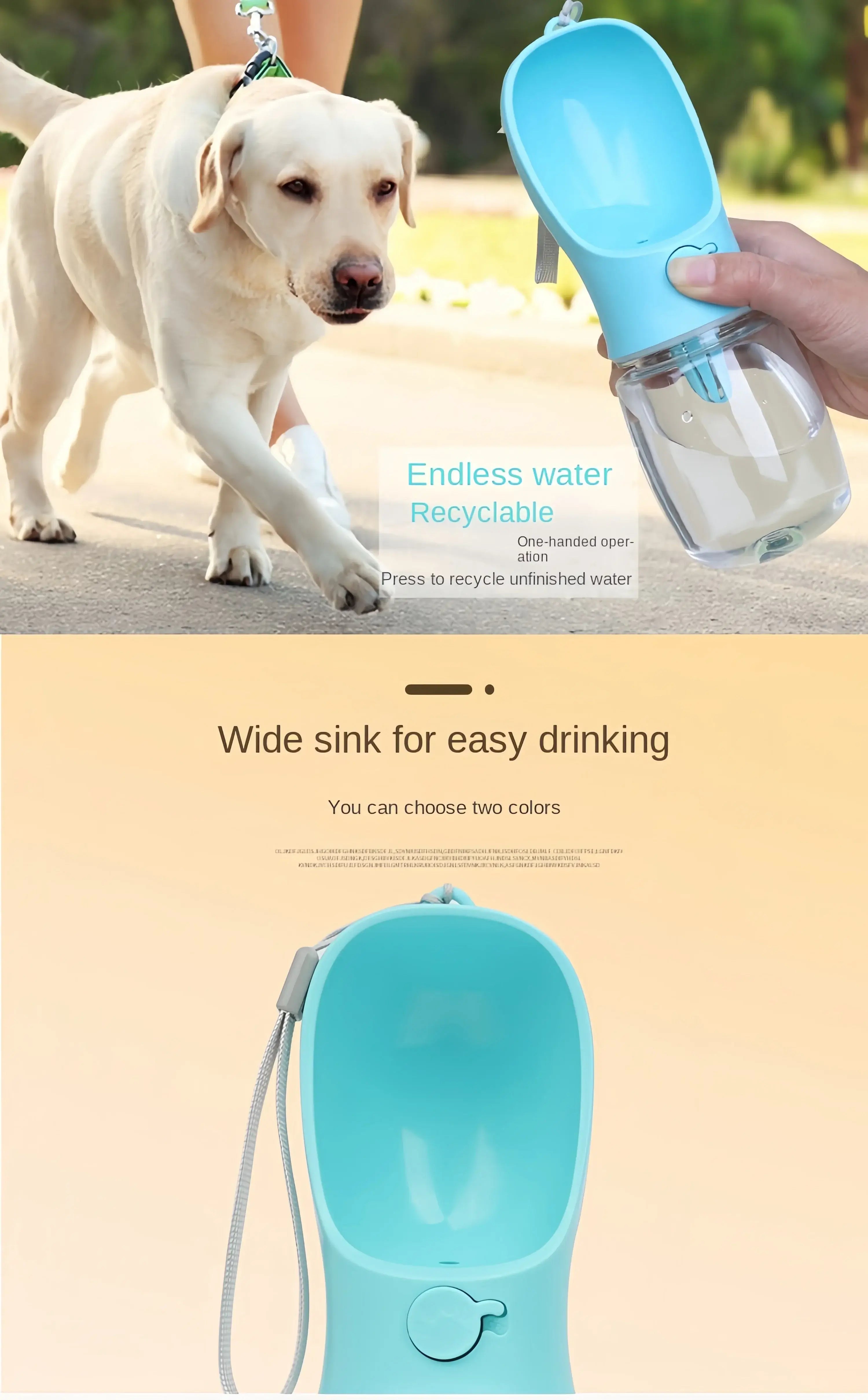 Portable Pet Bottle 🐾 Food &amp; Water for Travel