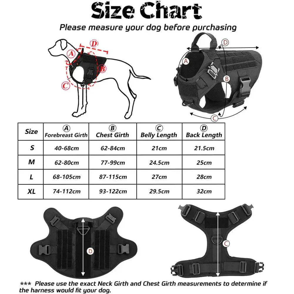 Durable Harness and Leash Set for Large Dogs