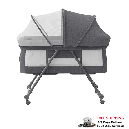 &quot;Baby Travel Cot with Mattress &amp; Silent Wheels - XYT - 001&quot; - Paws For Baby