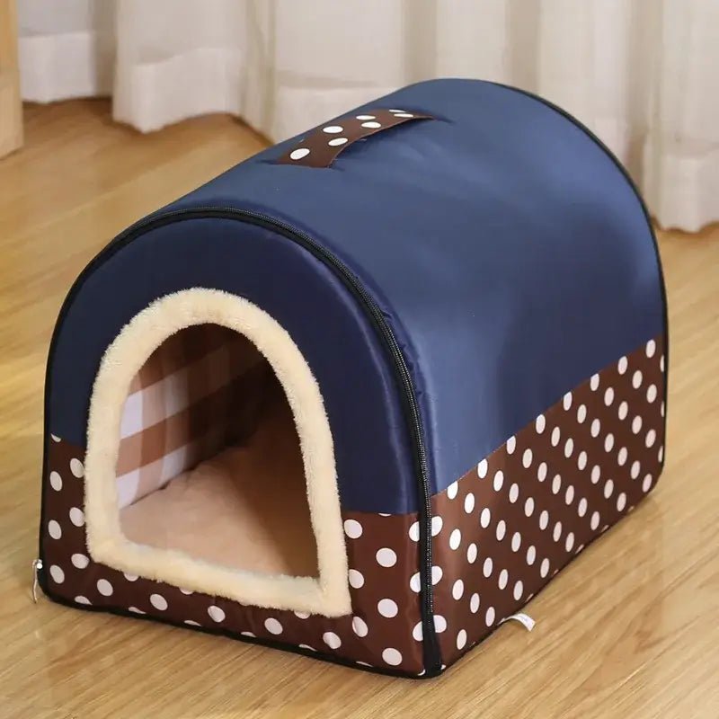 Folding Plush Dog House - Paws For Baby