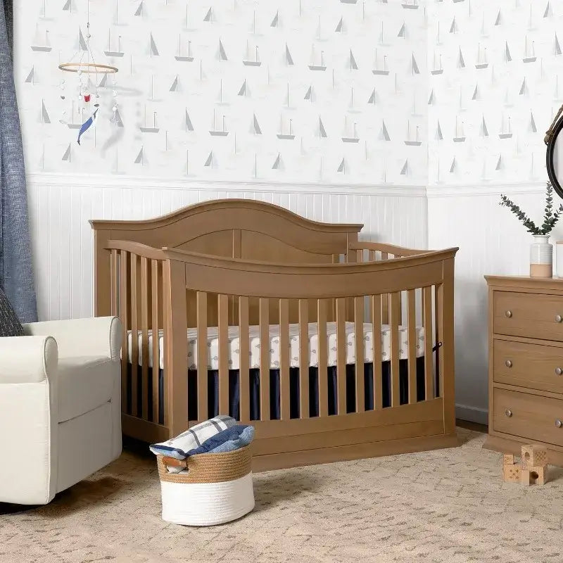 Pradera 4 in 1 Convertible Crib (Hazelnut Color)