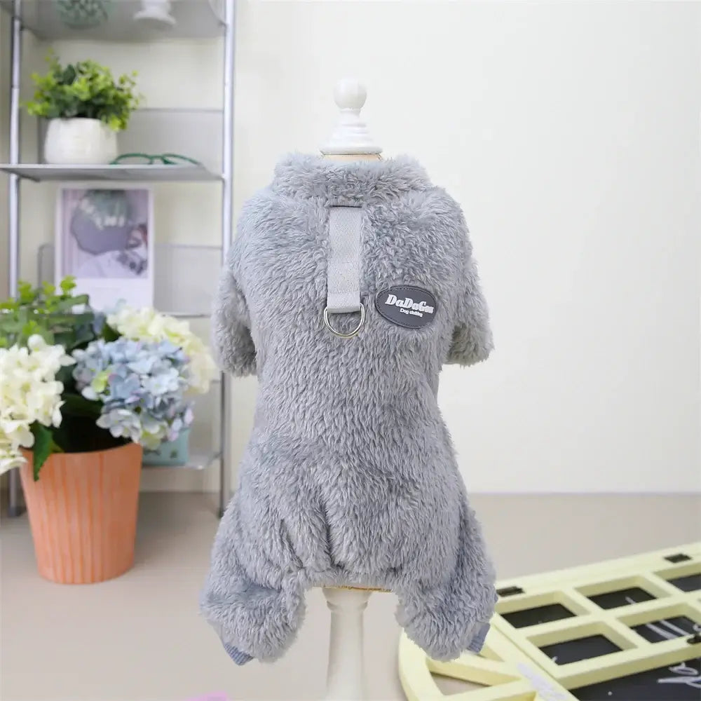 Warm Fleece Jumpsuit for Small Dogs &amp; Cats