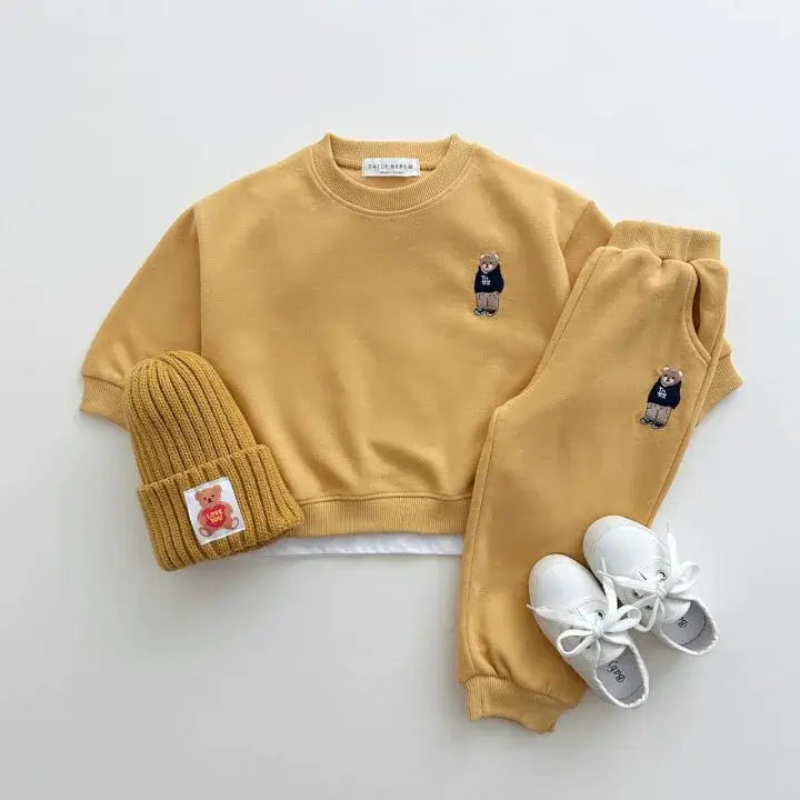 Bear Pullover &amp; Pants Set - 2pc Cotton Kids Outfit