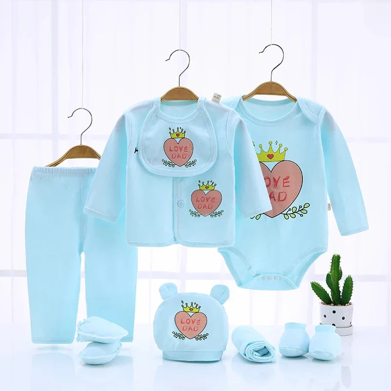 10-piece cotton clothing set for babies from 0 to 3 months