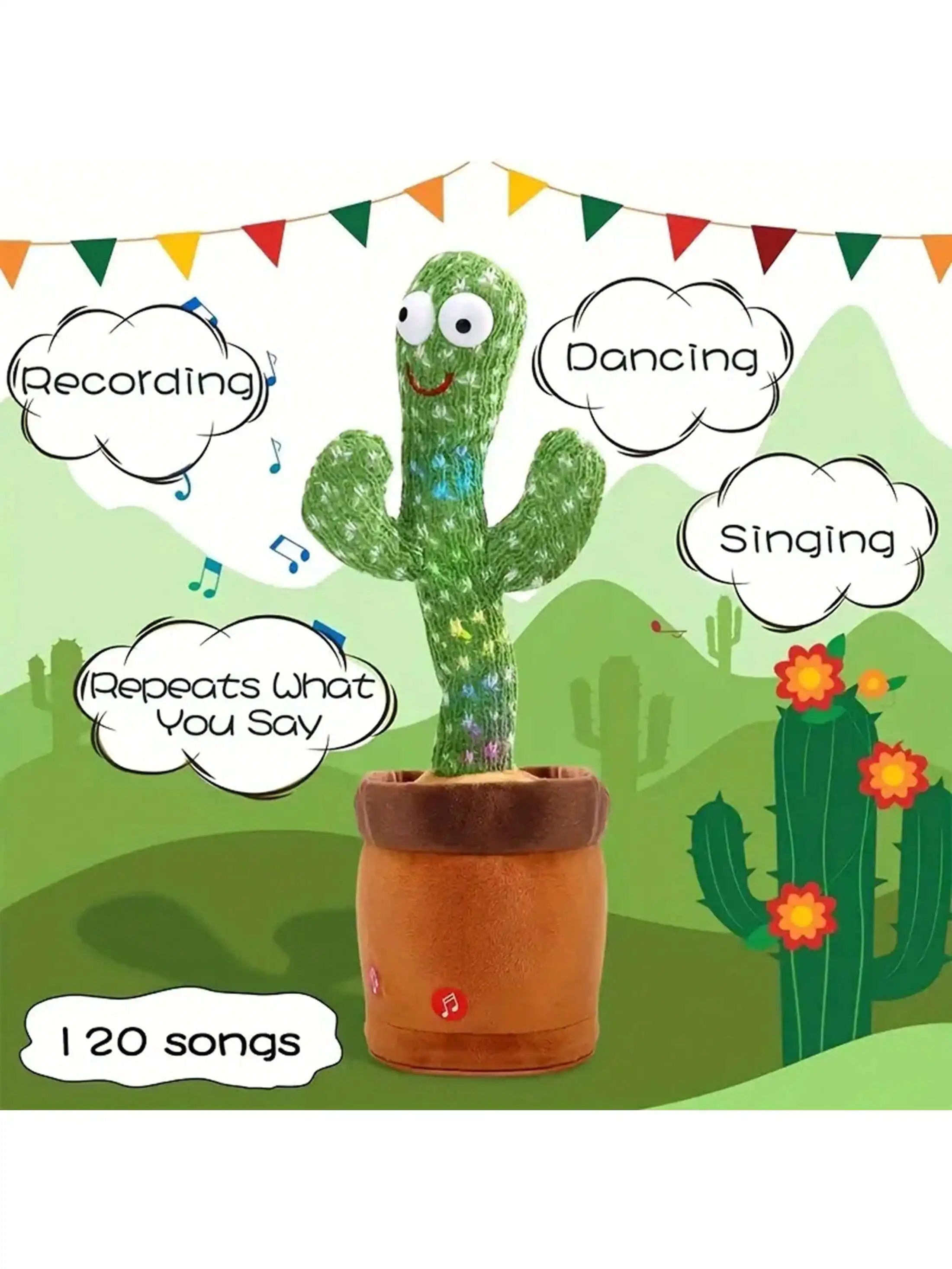 1pc-Dancing Talking Cactus Toy - Paws For Baby