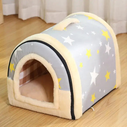 Folding Plush Dog House - Paws For Baby