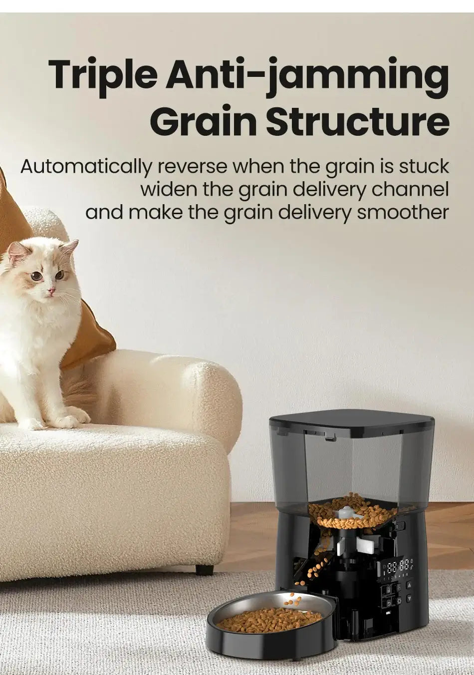 Smart feeder 🐾 Automatic kibble dispenser, simplifies