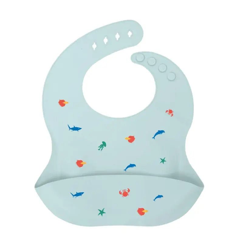 Waterproof Silicone Baby Bib - Adjustable &amp; Easy to Clean - Paws For Baby