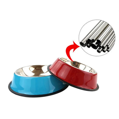 Non-Slip Pet Bowl 🐾 Stainless Steel for Food &amp; Water