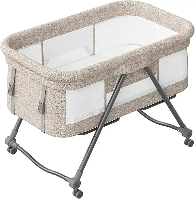 &quot;Baby Travel Cot with Mattress &amp; Silent Wheels - XYT - 001&quot; - Paws For Baby