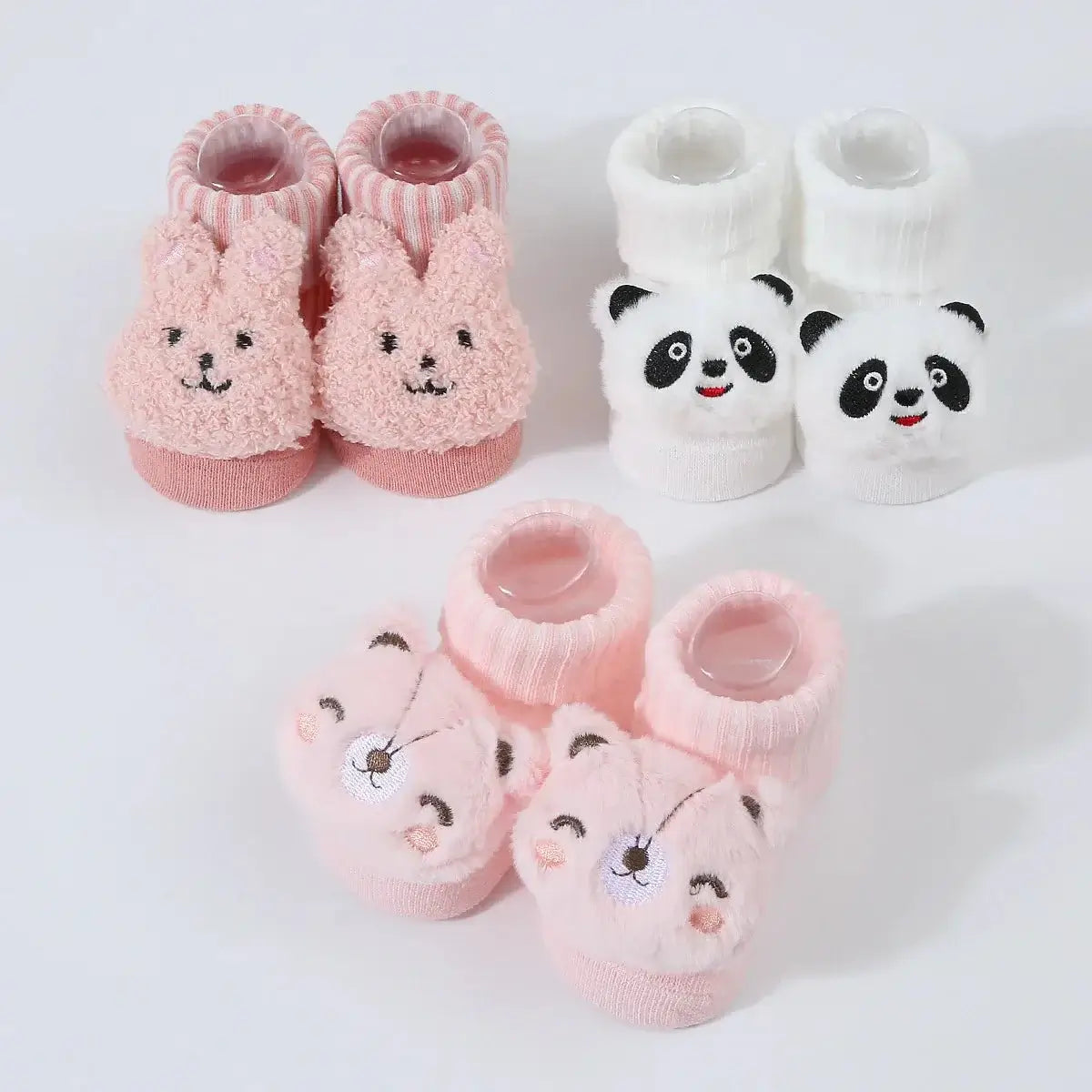 &quot;Newborn Knitted Cartoon Socks - Soft Prewalker Socks&quot; - Paws For Baby