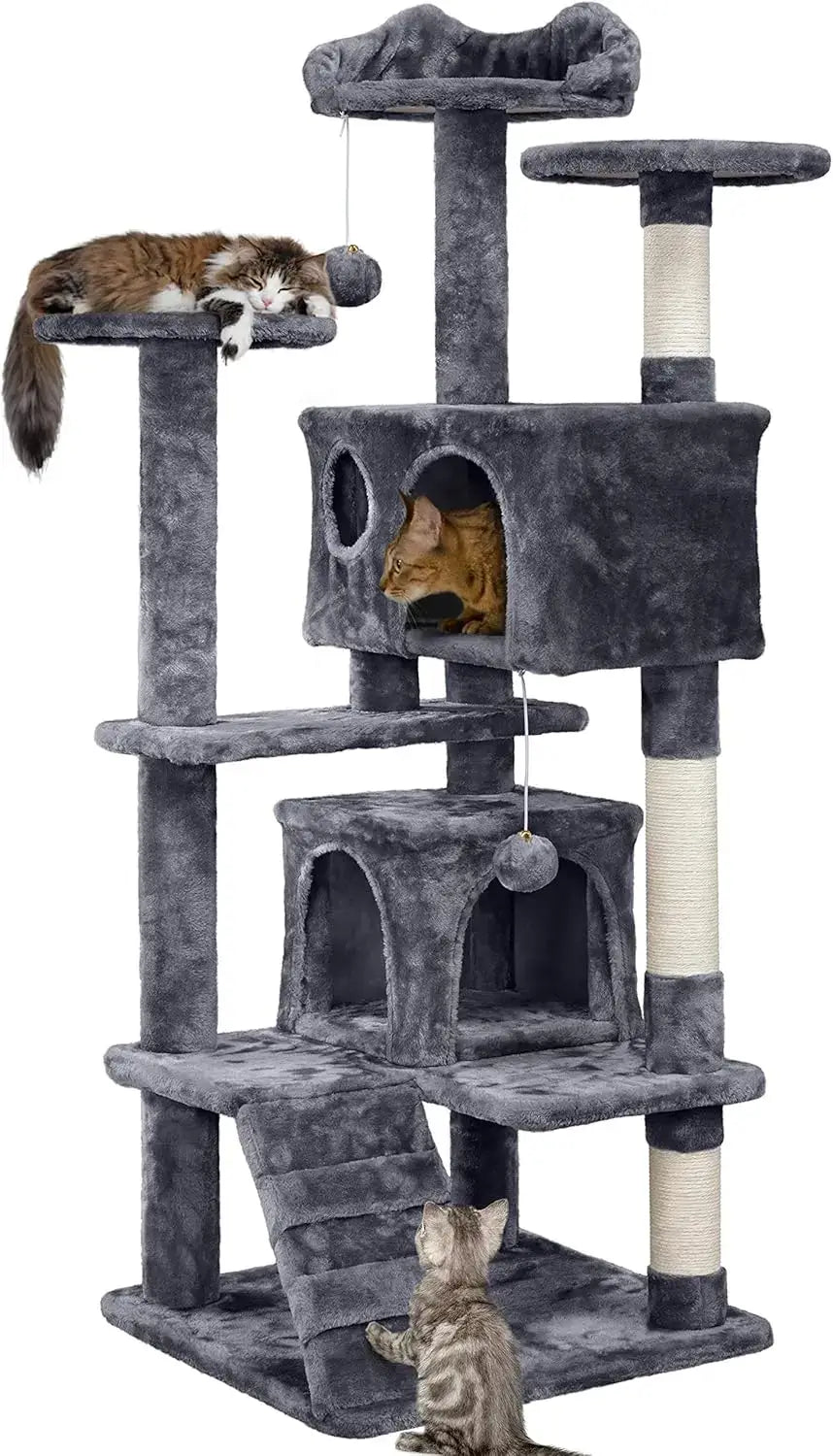 40&quot; Cactus Cat Tree with Hammocks &amp; Scratch Posts