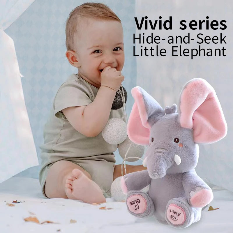 Electric Plush Elephant Toy with Moving Ears