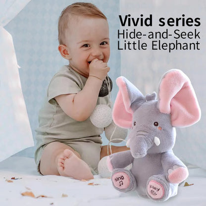 Electric Plush Elephant Toy with Moving Ears