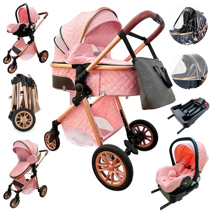 Luxury Baby Stroller 3 in 1 - Paws For Baby