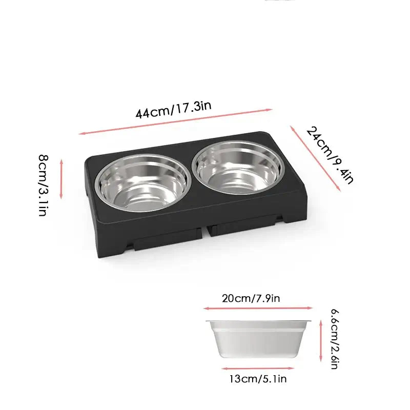 &quot;BOOTEELY Adjustable Raised Dog Feeder Bowls&quot;