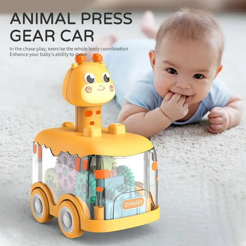 Removable Inertial Toy Car for Kids with Animals