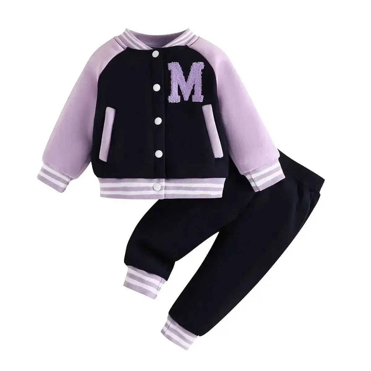 Pink Baseball Clothing Set | Baby Girl Outfit with Jacket &amp; Pants (6 Months - 3 Years) - Paws For Baby