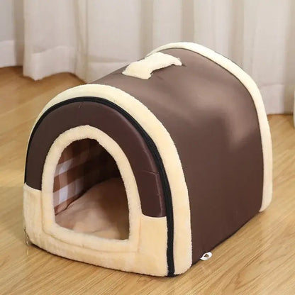 Folding Plush Dog House - Paws For Baby