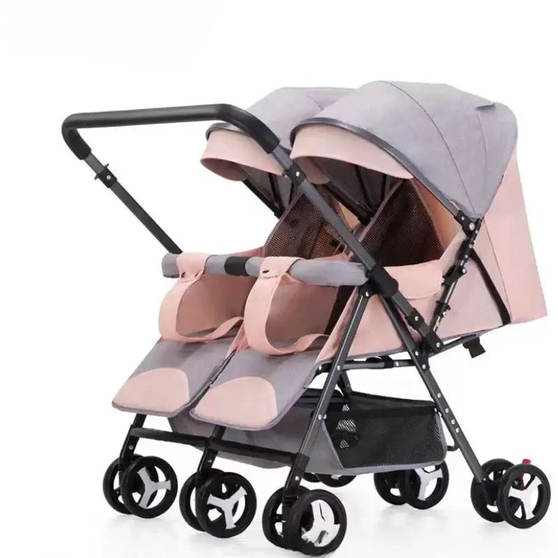 &quot;Lightweight Foldable Twin Stroller - Sit &amp; Lying Option&quot; - Paws For Baby