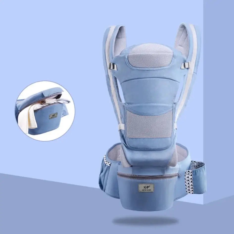 Ergonomic Newborn Baby Carrier Backpack | Infant Hipseat Kangaroo Sling for Travel - Paws For Baby