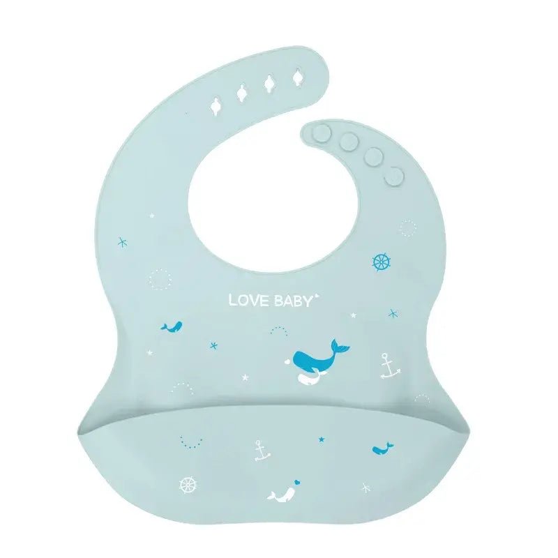 Waterproof Silicone Baby Bib - Adjustable &amp; Easy to Clean - Paws For Baby