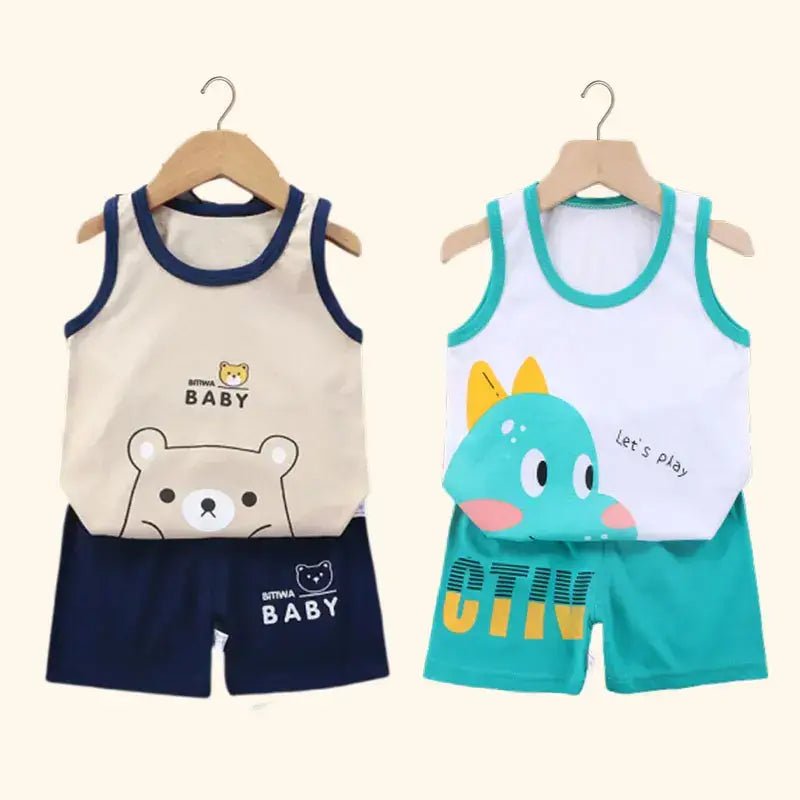 2PCS Children Clothing Vest Suit - Paws For Baby