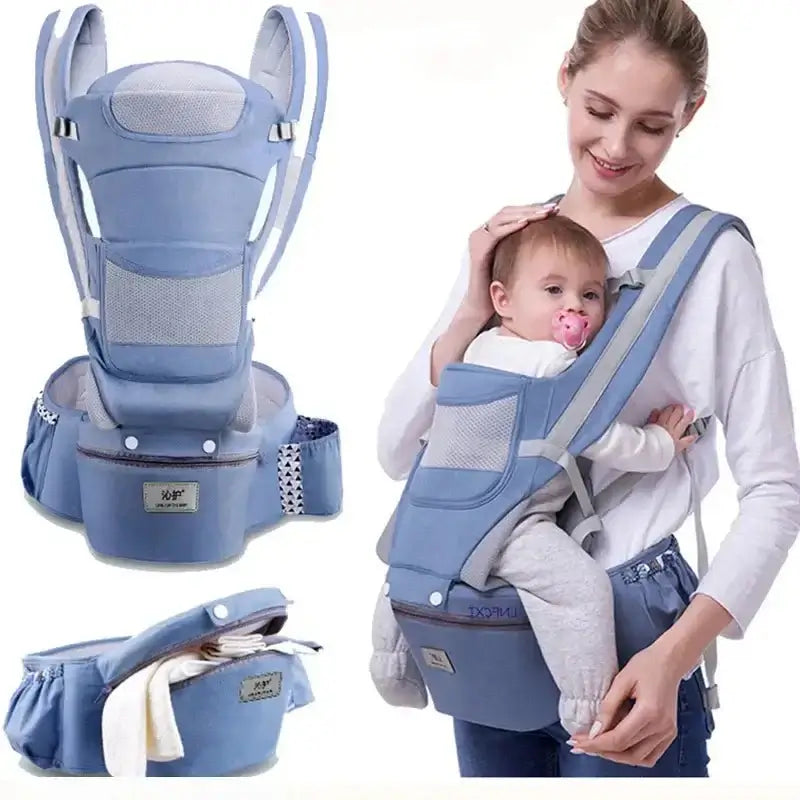 Ergonomic Newborn Baby Carrier Backpack | Infant Hipseat Kangaroo Sling for Travel - Paws For Baby